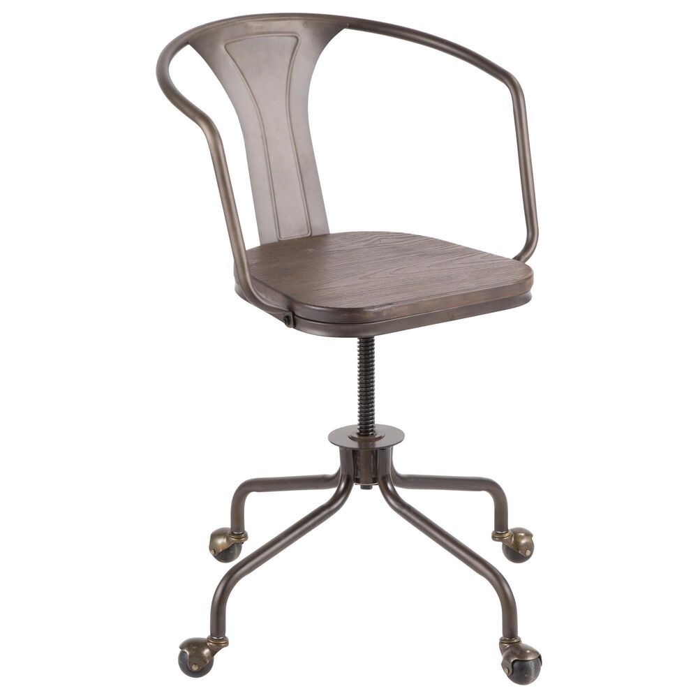 Lumisource Oregon Task Chair in Espresso and Antique, , large
