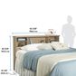 Sauder River Ranch Full/Queen Bookcase Headboard in Harvest Walnut, , large
