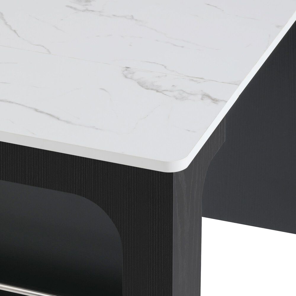 HOMLUX 60" Kitchen Island in Black, , large