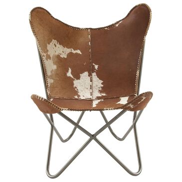 Maple and Jade Leather Chair in Light Brown, , large