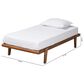 Baxton Studio Kaia Twin Platform Bed Frame in Walnut Brown, , large