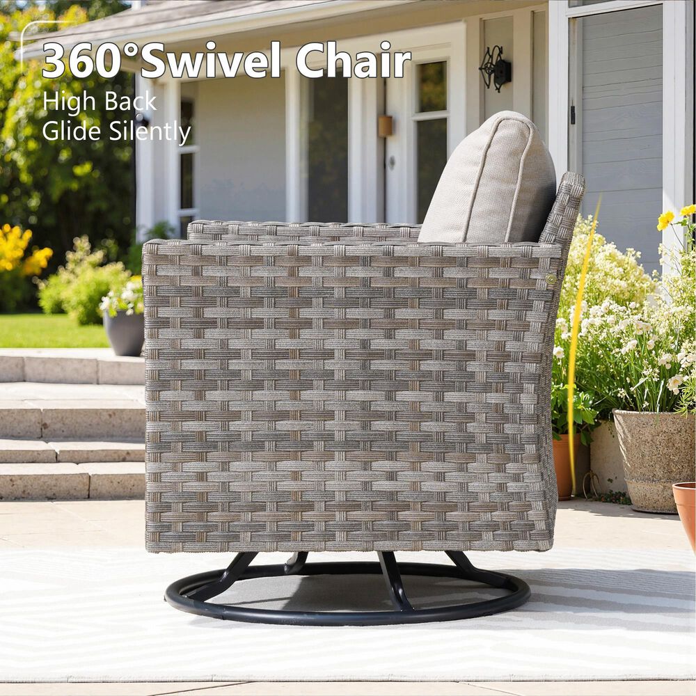 HOMLUX 3-Piece Outdoor Conversation Set in Beige, , large