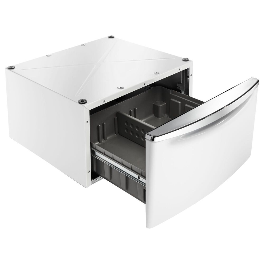 Maytag 5 Cu. Ft. Front Load Washer and 7.3 Cu. Ft. Gas Dryer Laundry Pair with Pedestal in White, , large