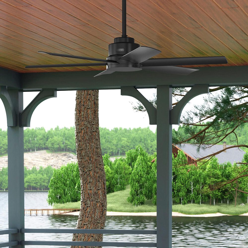 Hunter Kennicott 52&quot; Outdoor Ceiling Fan in Matte Black, , large