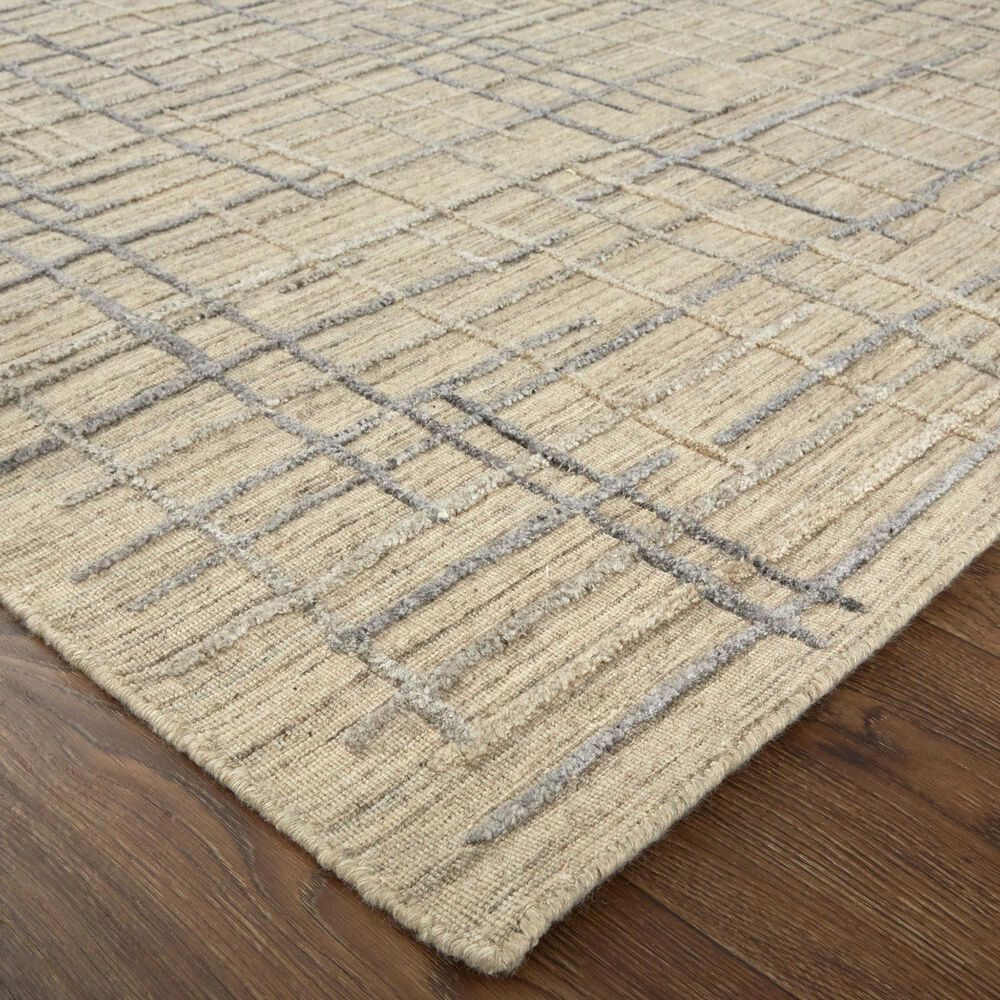 Feizy Kirkwood 8&#39; x 10&#39; Beige and Silver Area Rug, , large