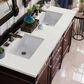 James Martin Vanities Brittany 60" Double Bathroom Vanity in Burnished Mahogany with 3 cm Lime Delight Quartz Top and Rectangular Sinks, , large