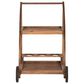 Linon Home Decor Catalan Patio Trolley Cart in Warm Acorn, , large