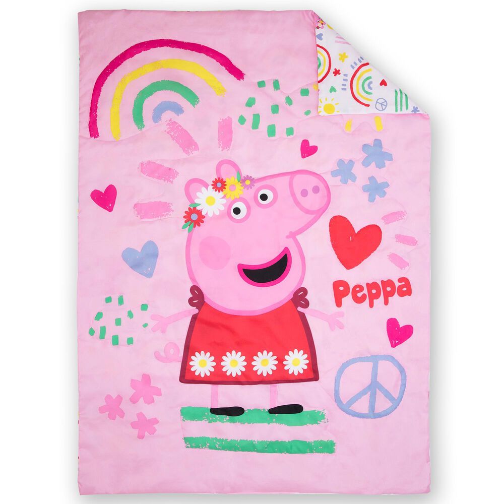 Nojo Baby and Kids Peppa Pig 4-Piece Toddler Bed Set in Pink, Red, Lavender, Yellow and Blue, , large