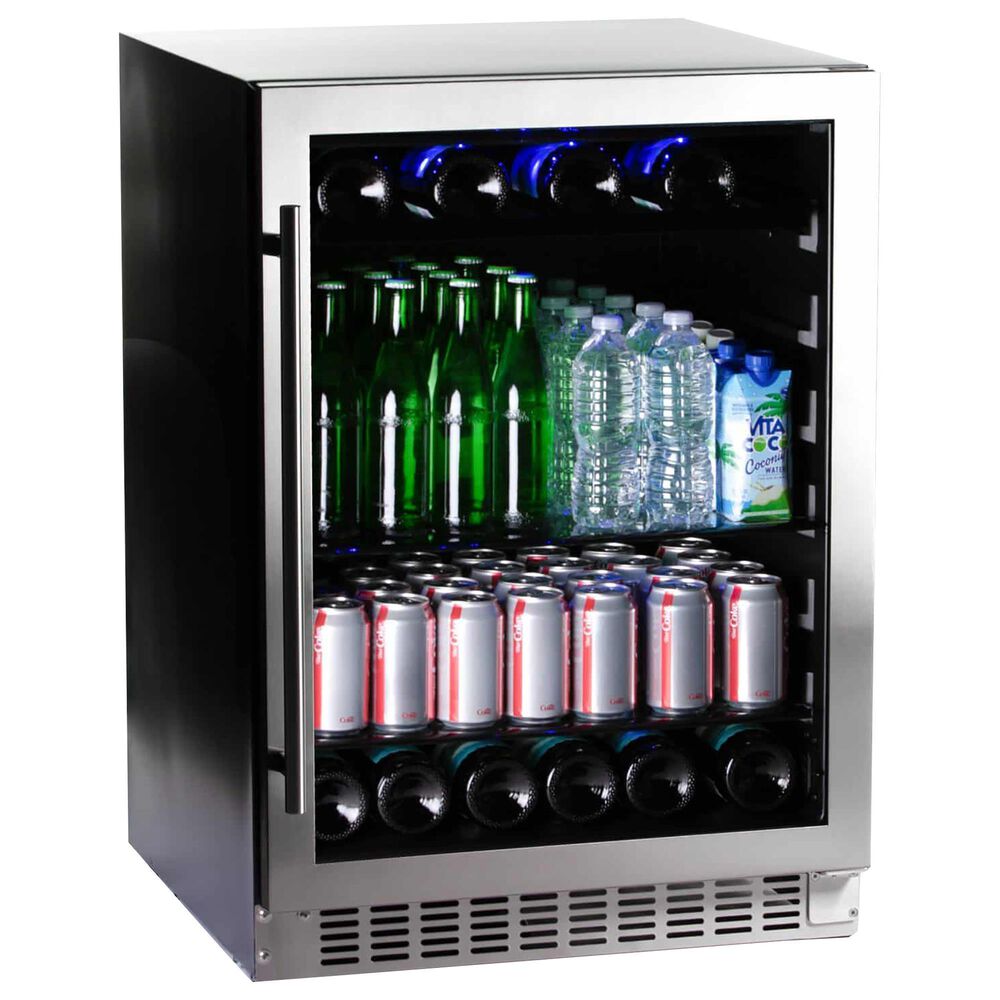 Azure 5.6 Cu. Ft. Glass Door Beverage Center in Stainless Steel, , large
