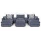 Moore Furniture Julian 8-Piece Stationary Symmetrical Sectional in Linwood Delft, , large
