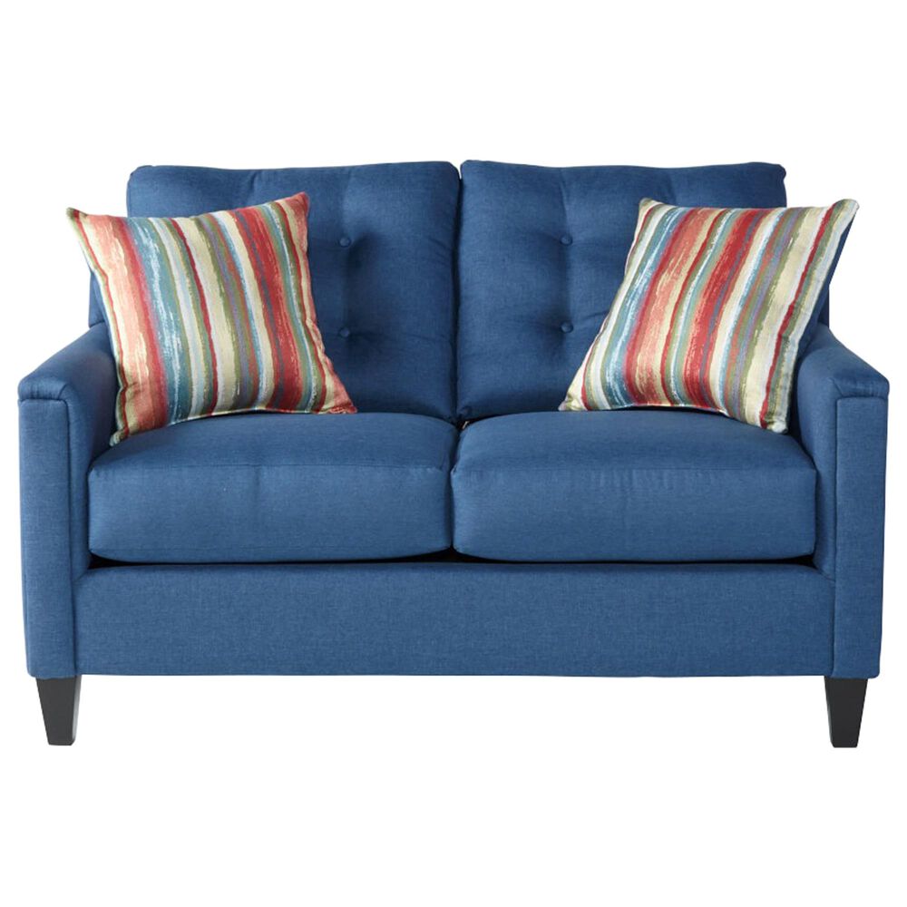 Hughes Furniture Loveseat in Jitterbug Denim, , large
