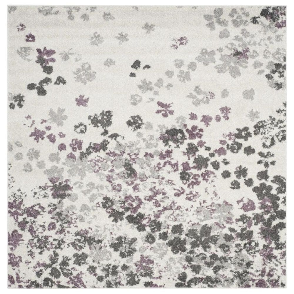 Safavieh Adirondack ADR115L 4" Square Ivory and Purple Area Rug, , large