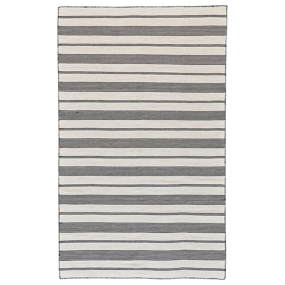 Feizy Rugs Duprine 2' x 3' Black and Ivory Area Rug, , large