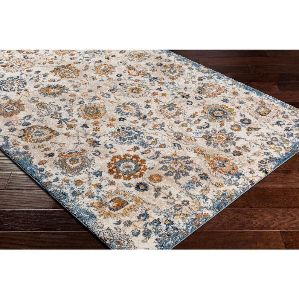 Surya Tuscany TUS-2331 Blue, Cream, Brown, Dusty Coral, Light Beige, Gray, Dark Blue and Bright Yellow 12&#39; x 15&#39; Area Rug, , large