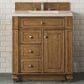 James Martin Vanities Bristol 30" Single Bathroom Vanity in Saddle Brown with 3 cm Eternal Marfil Quartz Top and Rectangular Sink, , large
