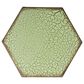 Hearth and Haven Galore 14" Outdoor Hexagon Metal Side Table with Sunburst Cut Out Design in Green, , large