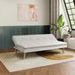 Lifestyle Solutions Tatum Convertible Sofa with Cream Cushion in Brown, , large