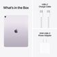 Apple 13-Inch iPad Air M4 Chip Wi-Fi + Cellular 1TB in Purple (Pre-Order), , large