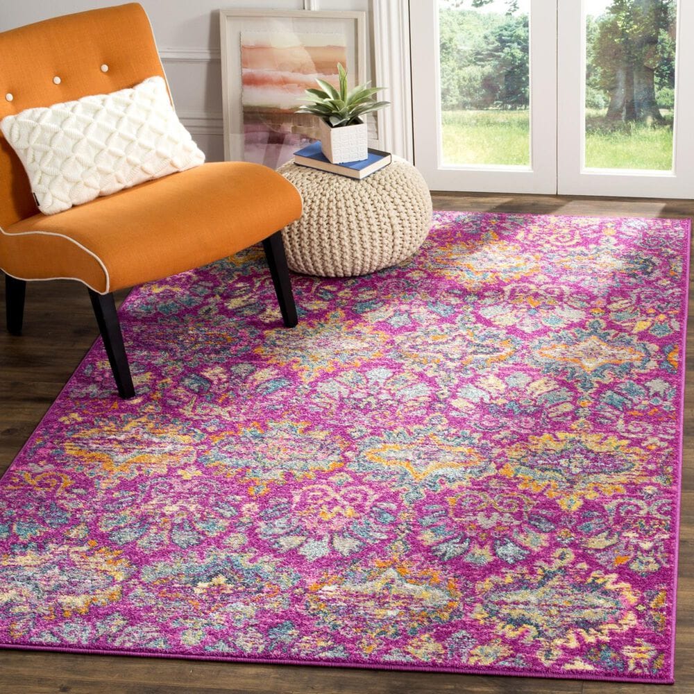 Safavieh Madison MAD144F 3&#39; x 5&#39; Fuchsia and Blue Area Rug, , large