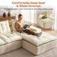 HOMLUX 2-Piece Right Facing Sectional with Chaise in Beige, , large