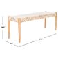 Safavieh Bandelier Bench with Off White Leather in Natural, , large