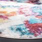 Safavieh Aria 6"6" Round Grey and Wine Area Rug, , large