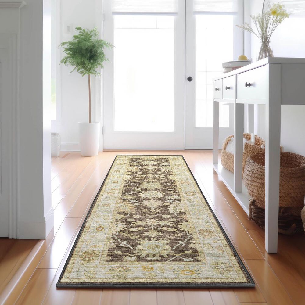 Dalyn Rug Company Hatay HY2 2&#39;3&quot; x 7&#39;6&quot; Chocolate Runner, , large