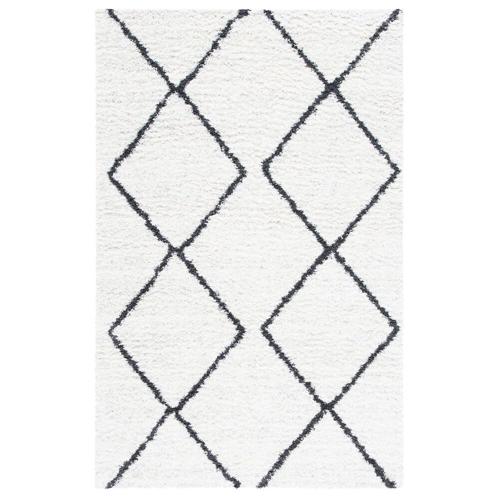 Safavieh August Shag AUG572A 9" x 12" Ivory and Black Area Rug, , large