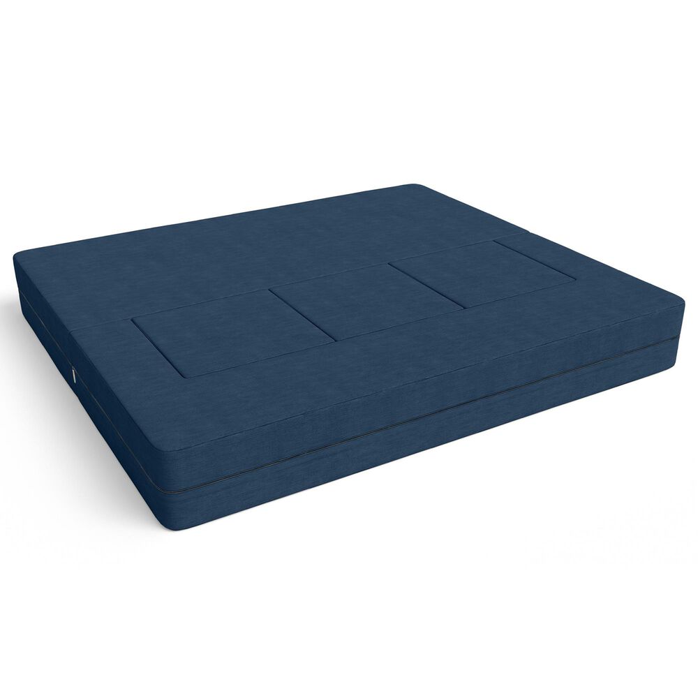 Jaxx Zipline 3-Piece Stationary Convertible Sleeper Sofa in Indigo Velvet, , large