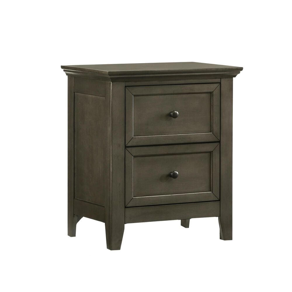 Hawthorne Furniture San Mateo 2 Drawer Nightstand in Gray, , large