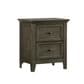 Hawthorne Furniture San Mateo 2 Drawer Nightstand in Gray, , large