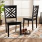 Baxton Studio Caron Side Chair in Dark Brown (Set of 2), , large