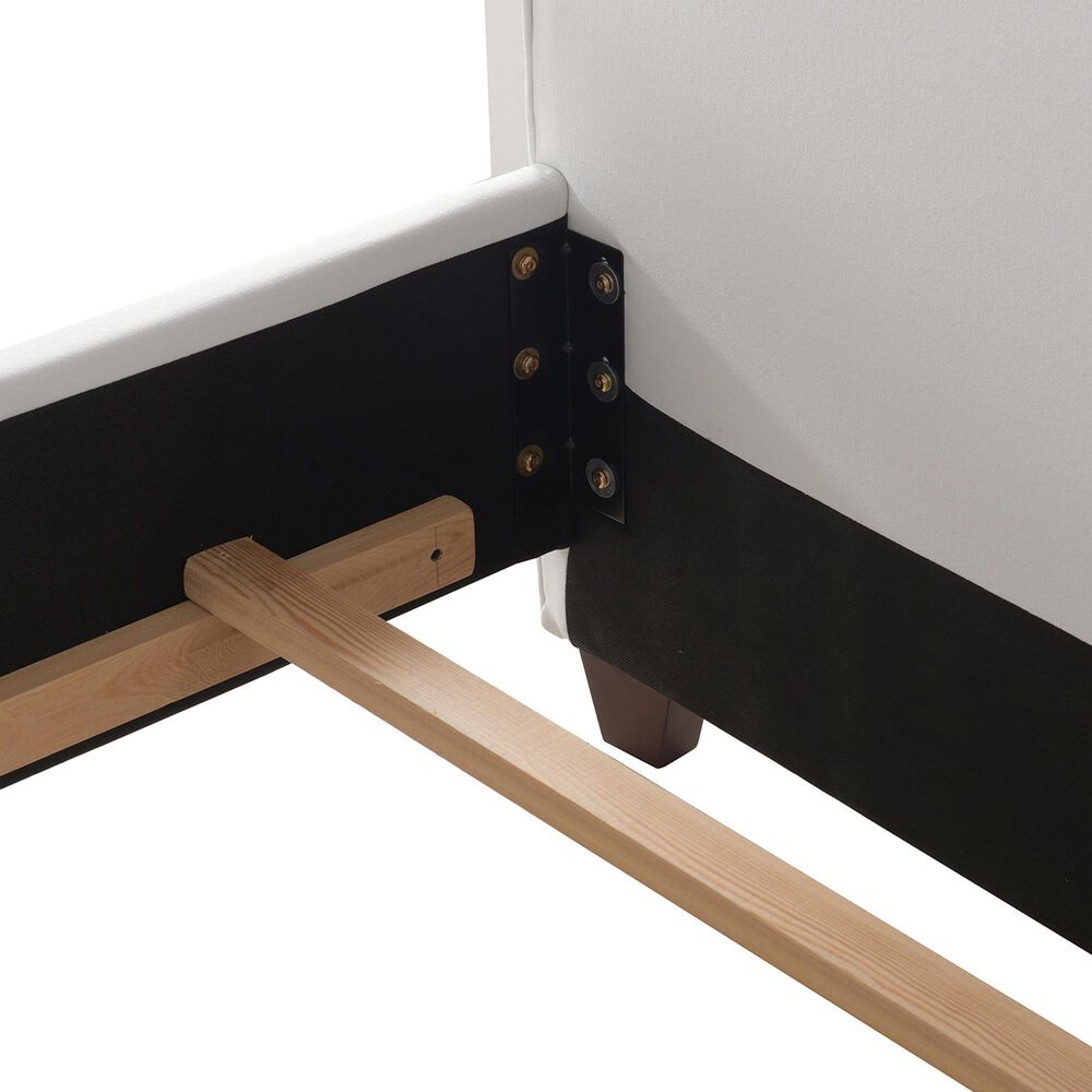 Jennifer Taylor Home Marcella Queen Upholstered Bed in Bright White NFM