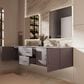 Lexora Home Geneva 80" Double Bathroom Vanity in Dark Grey with 2 cm White Carrara Marble Top and Rectangular Sinks, , large