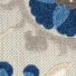 Nourison Aloha 2"8" x 4" Natural and Blue Indoor/Outdoor Area Rug, , large