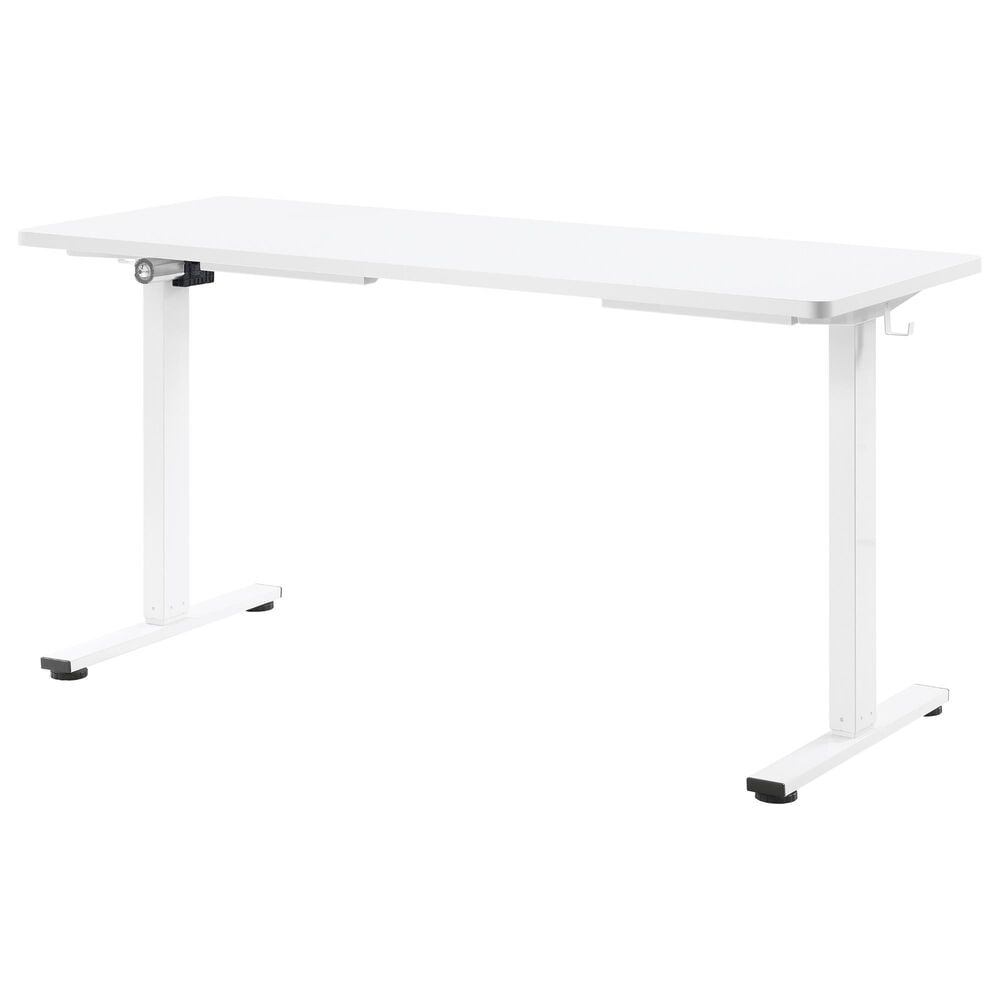 OSP Home Primo 60&quot; Electric Sit and Stand Desk in White, , large