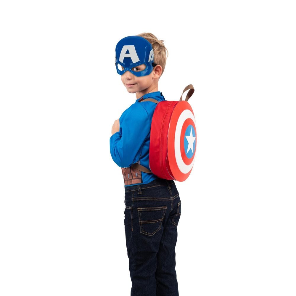 Squishmallow Marvel Captain America Superpower Pak Costume in Multicolor, , large