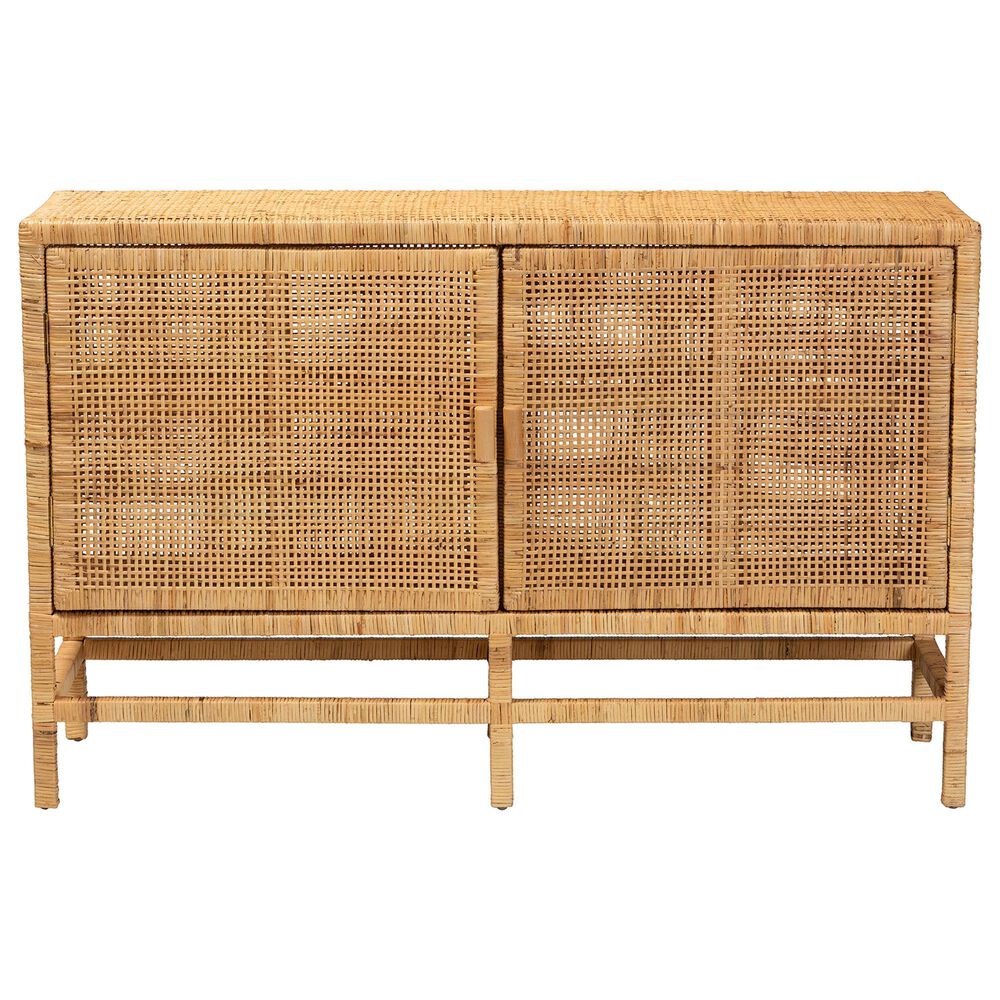Baxton Studio Vivan 2-Door Storage Cabinet in Natural Brown, , large