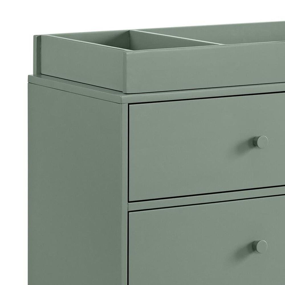 Oxford Baby Meridian 3-Piece Nursery Set with 3-in-1 Convertible Crib, Dresser and Changing Topper in Olive Green, , large