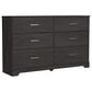 Ashley Belachime 6 Drawer Dresser and Mirror in Dark Charcoal, , large
