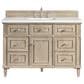 James Martin Vanities Lorelai 48" Single Vanity in Whitewashed Oak with 3 cm White Zeus Quartz Top, , large