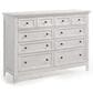 Hawthorne Furniture San Mateo 10-Drawer Dresser Only in Rustic White, , large