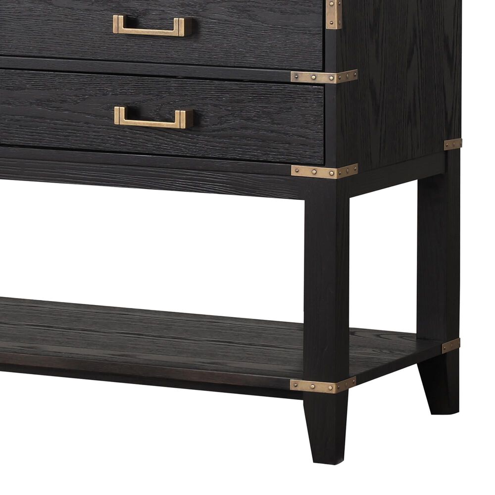 Lexora Home Norwalk 72&quot; Double Bathroom Vanity in Black Oak with White Carrara Marble Top and Rectangular Sinks, , large