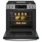 GE Profile 30" Smart Slide-In Front-Control Gas Range in Fingerprint Resistant Stainless Steel, , large
