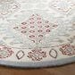 Safavieh Micro-Loop 5" Round Ivory and Red Area Rug, , large