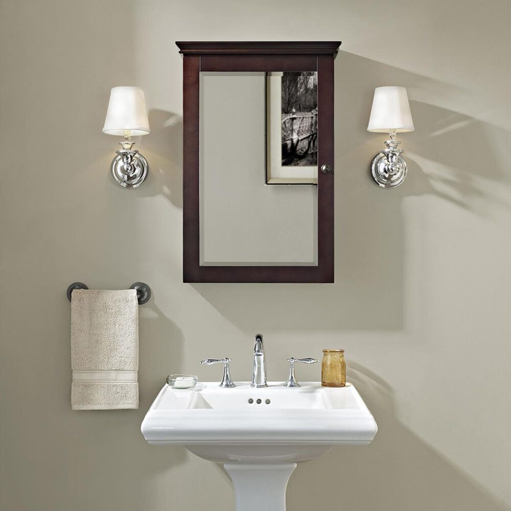 Crosley Furniture Lydia Mirrored Wall Cabinet in Espresso, , large
