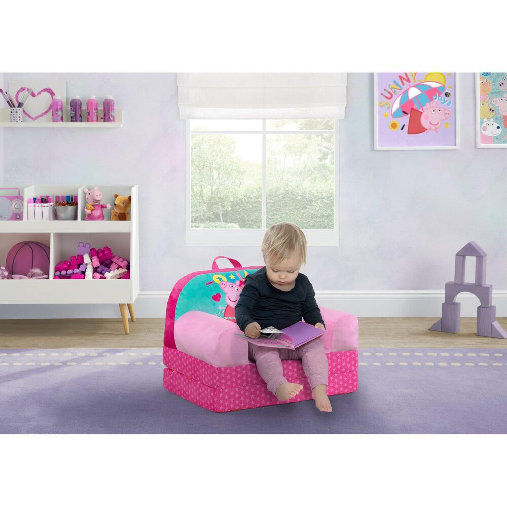 Delta Children Peppa Pig Cozee Buddy Flip-Out Chair in Pink, , large