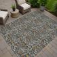 Dalyn Rug Company Soft Essentials Floral Graphite 9" x 12" Indoor/Outdoor Area Rug, , large