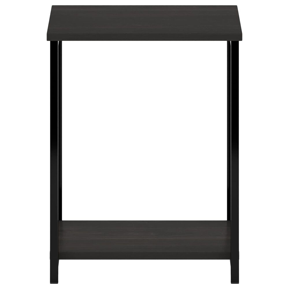 HOMLUX 2-Tier End Table with Open Shelf Storage Display in Espresso, , large