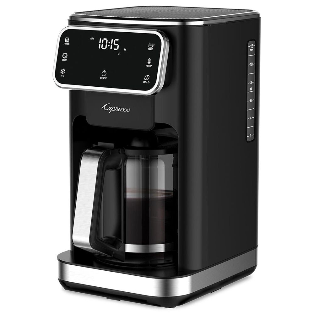 Jura 12-Cup Touchscreen Coffee Maker with Glass Carafe in Black and Stainless Steel, , large